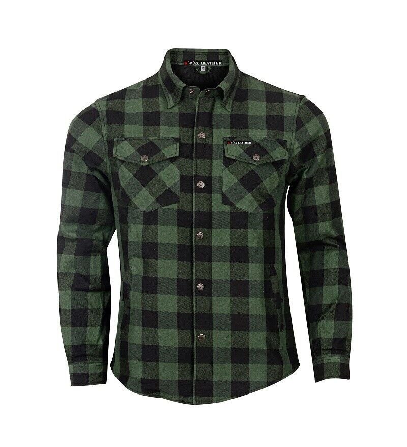 green checkered motorbike shirt front