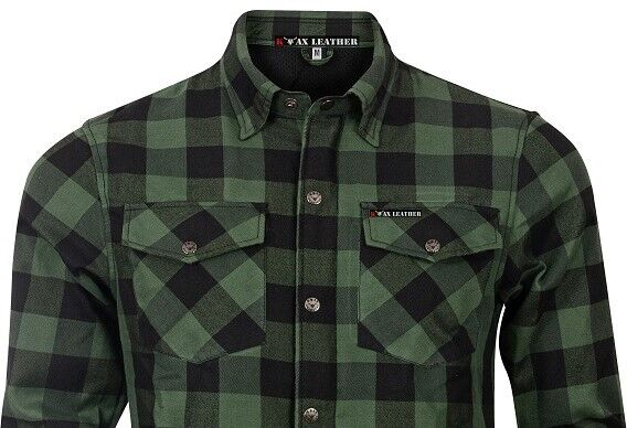 green checkered motorbike shirt