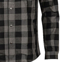 Load image into Gallery viewer, grey checkered shirt side
