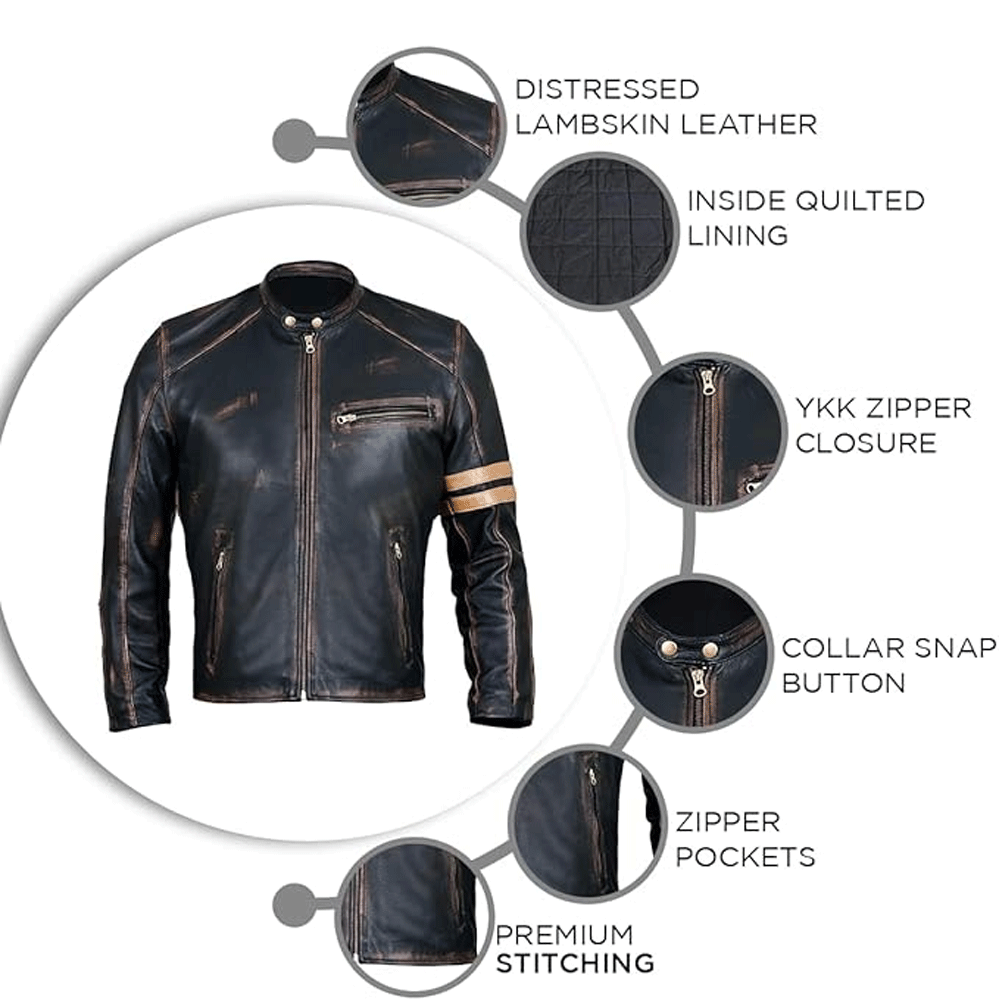 Men leather outerwear