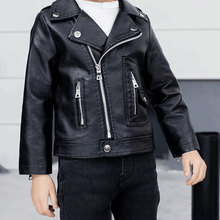 Load image into Gallery viewer, Kid Motorcycle Leather jacket
