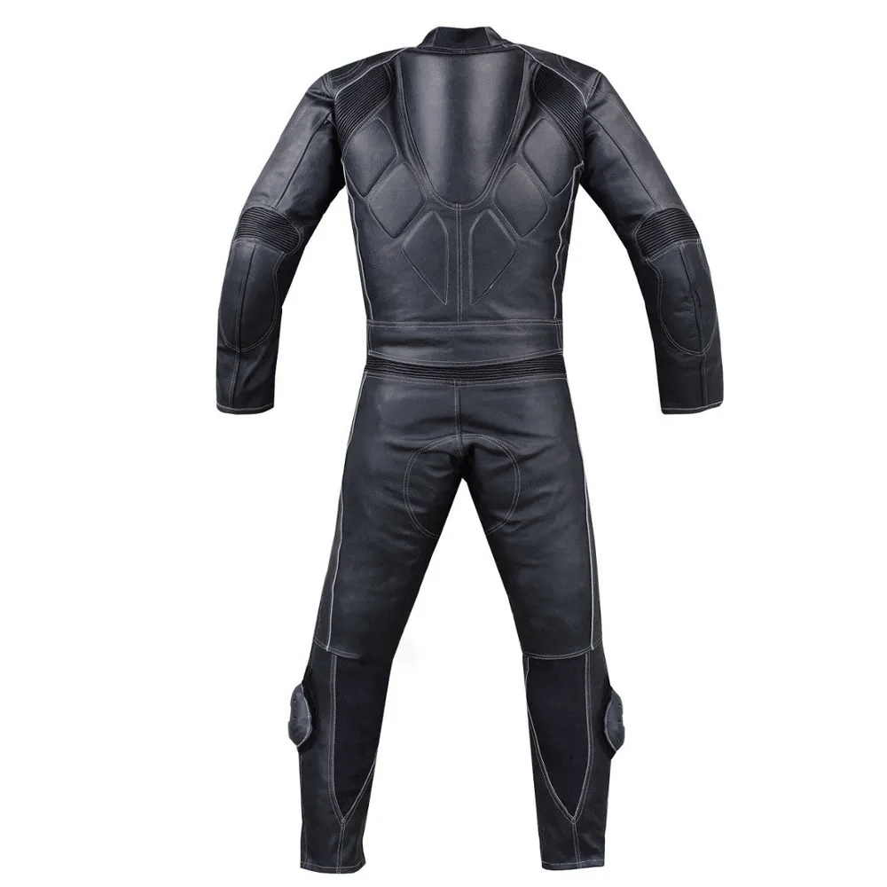 Leather suit worn by professional rider