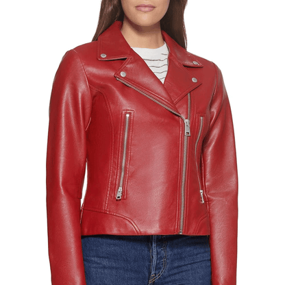 Turbo Women Leather Motorcycle Jacket