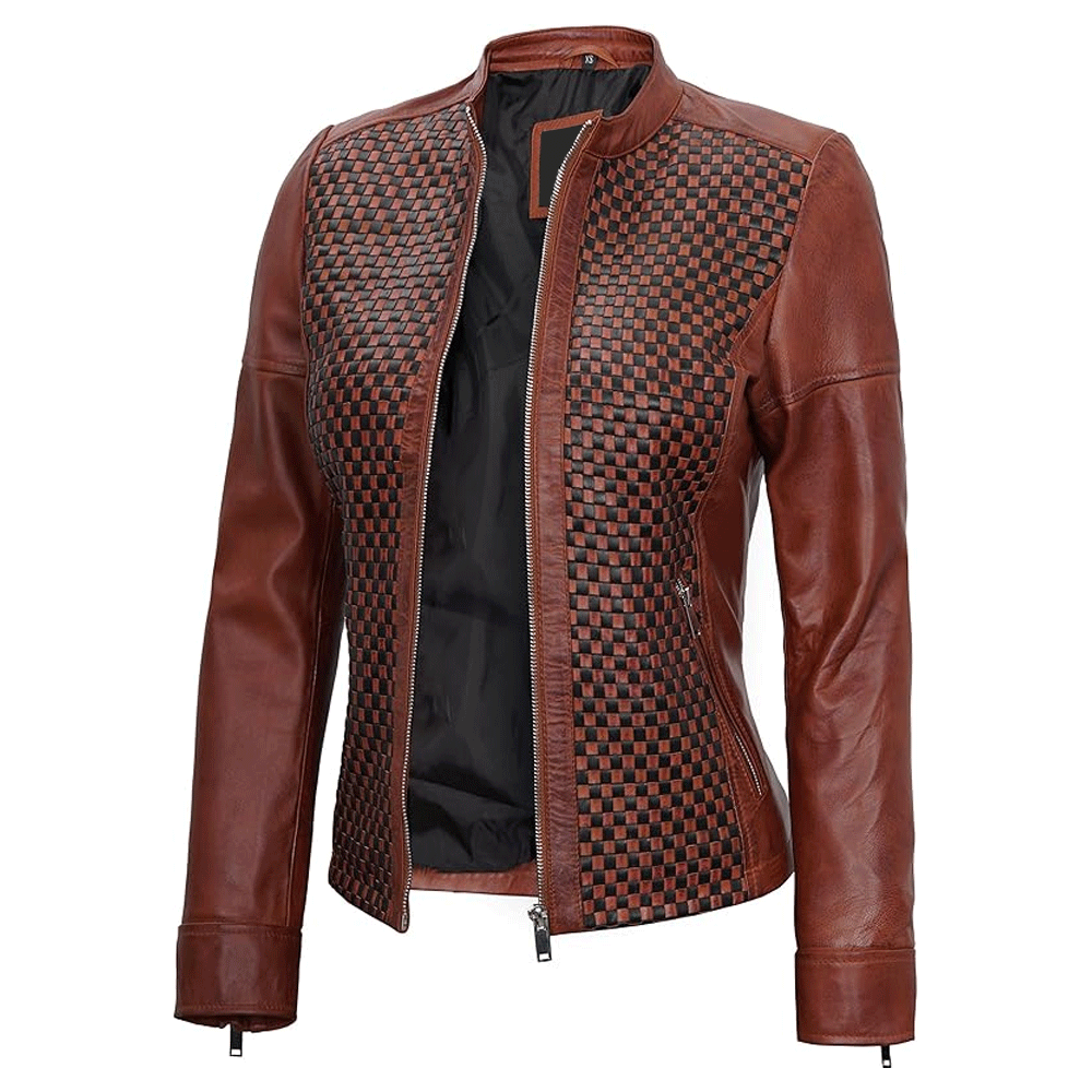 Turbo Ladies Leather Motorcycle Jacket