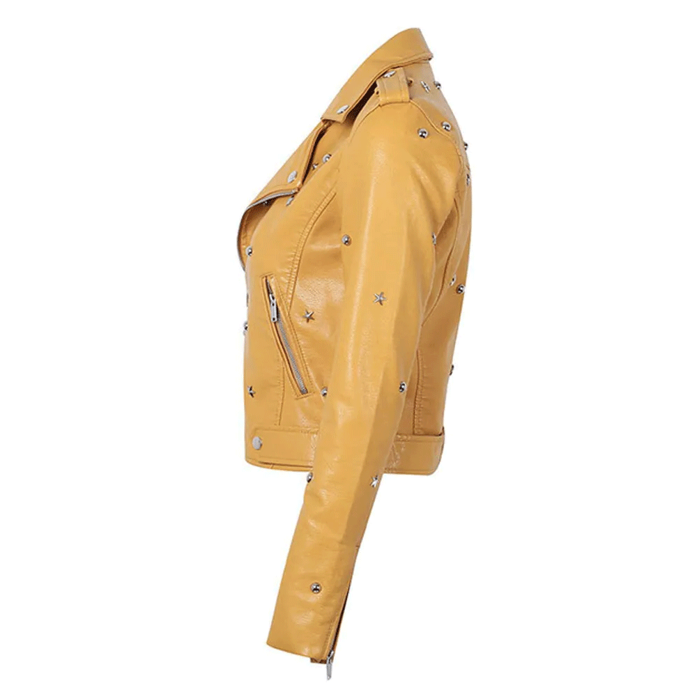 Women leather jacket modern style