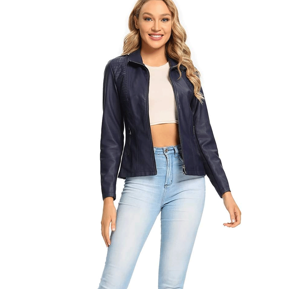 Women premium leather jacket