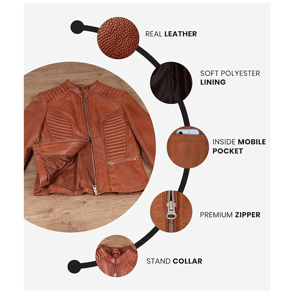 leather jacket fashionable daily wear