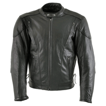 Load image into Gallery viewer, Turbo Leather Motorcycle Jacket
