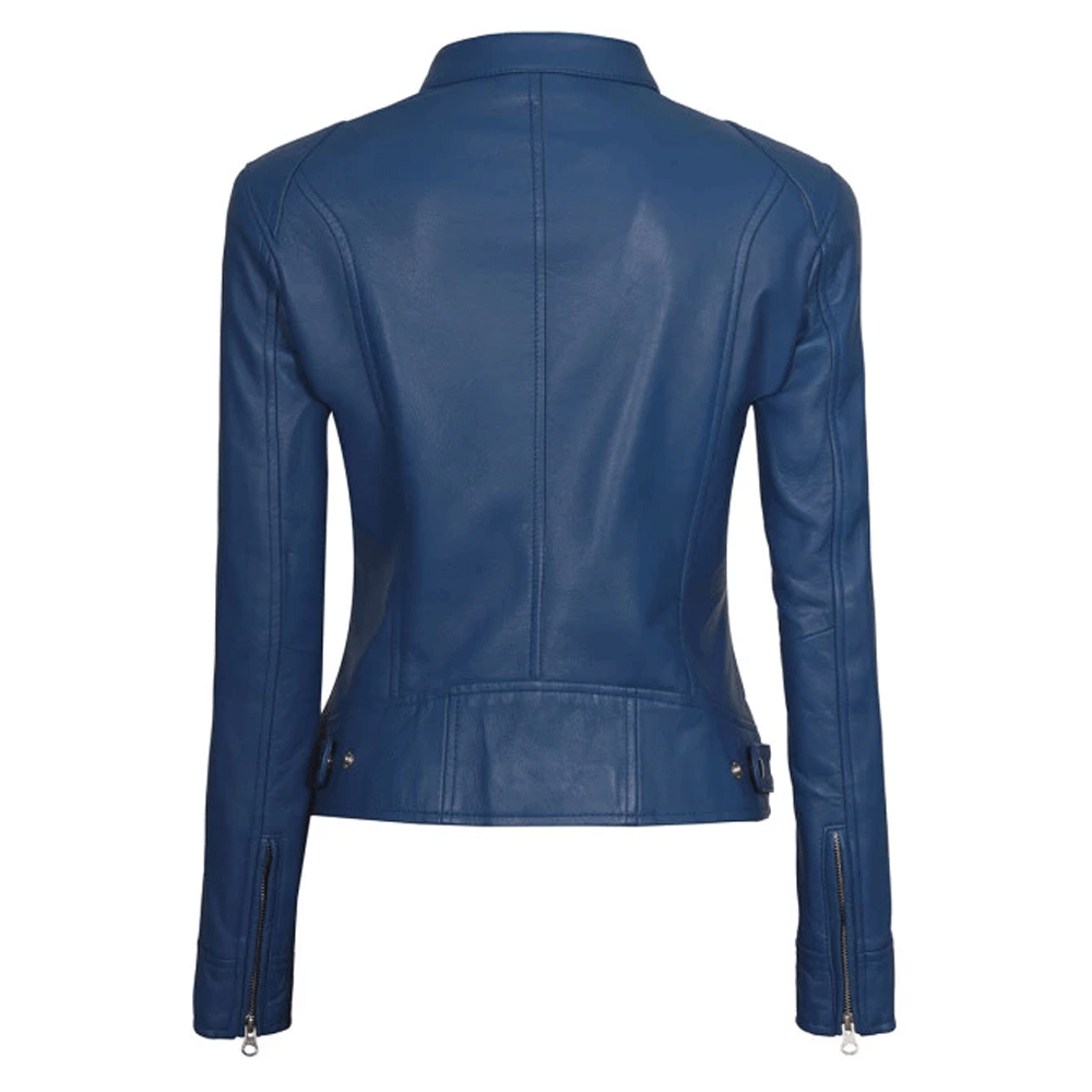 Turbo Ladies Leather Motorcycle Jacket