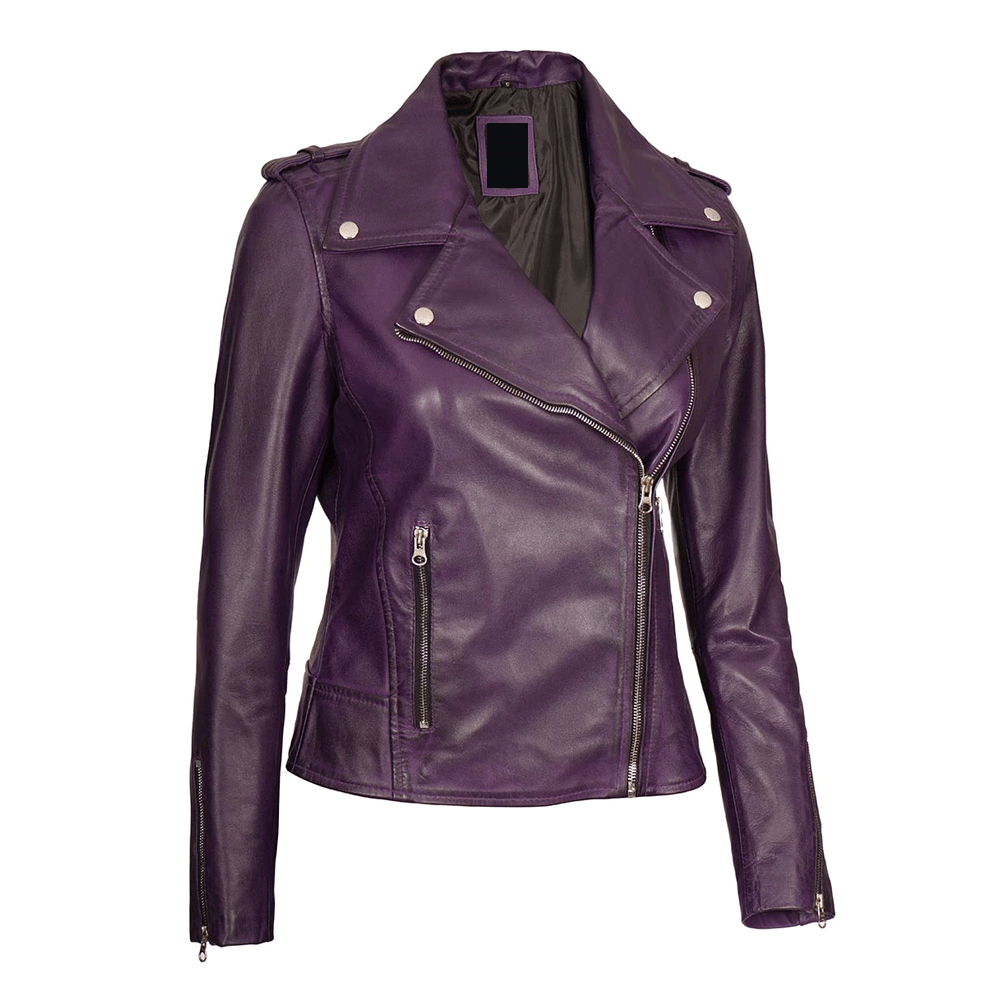 Turbo Ladies Leather Motorcycle Jacket