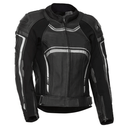 Turbo Men Leather Motorcycle Jacket