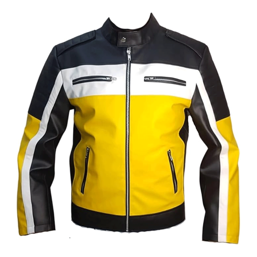 Men premium leather jacket
