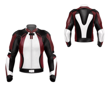 Load image into Gallery viewer, Turbo Brown Black Leather Motorcycle Jacket
