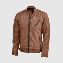 Load image into Gallery viewer, Turbo Leather Motorcycle Jacket
