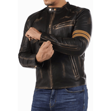 Load image into Gallery viewer, Turbo Leather Motorcycle Jacket
