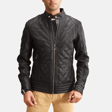 Load image into Gallery viewer, Turbo Black Leather Motorcycle Jacket
