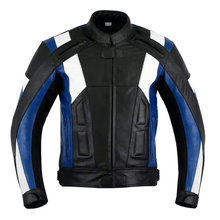 Load image into Gallery viewer, Turbo Men Leather Motorcycle Jacket
