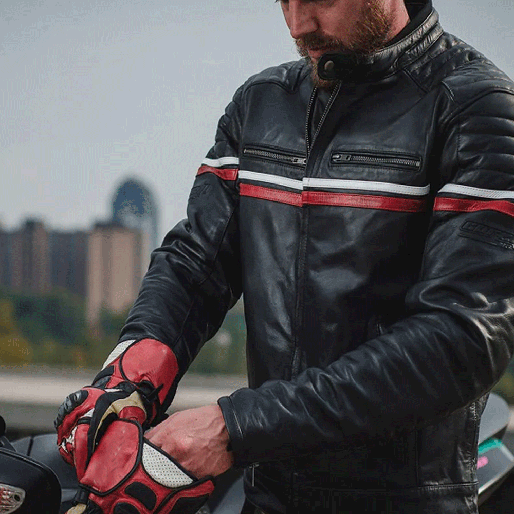 Men leather outerwear