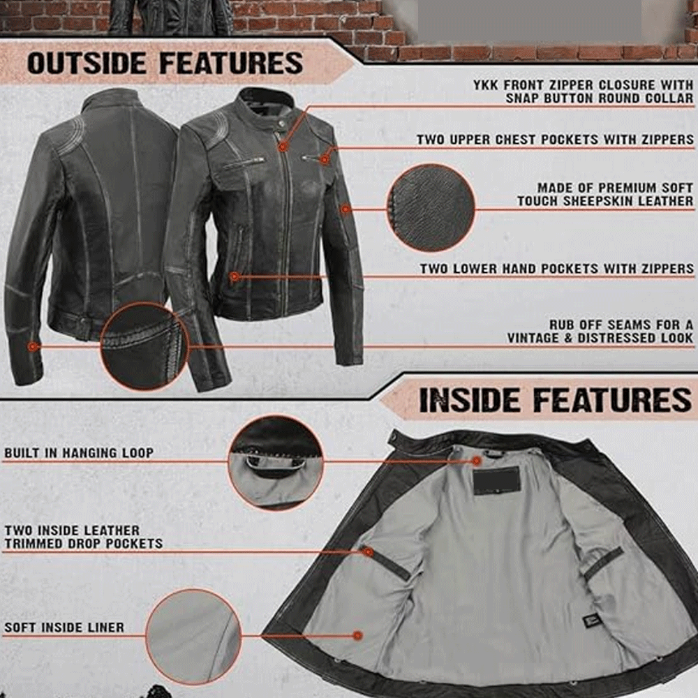 Mens leather jacket stylish fashion wear