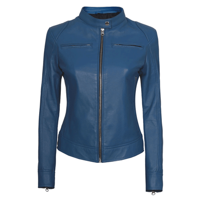 Turbo Ladies Leather Motorcycle Jacket