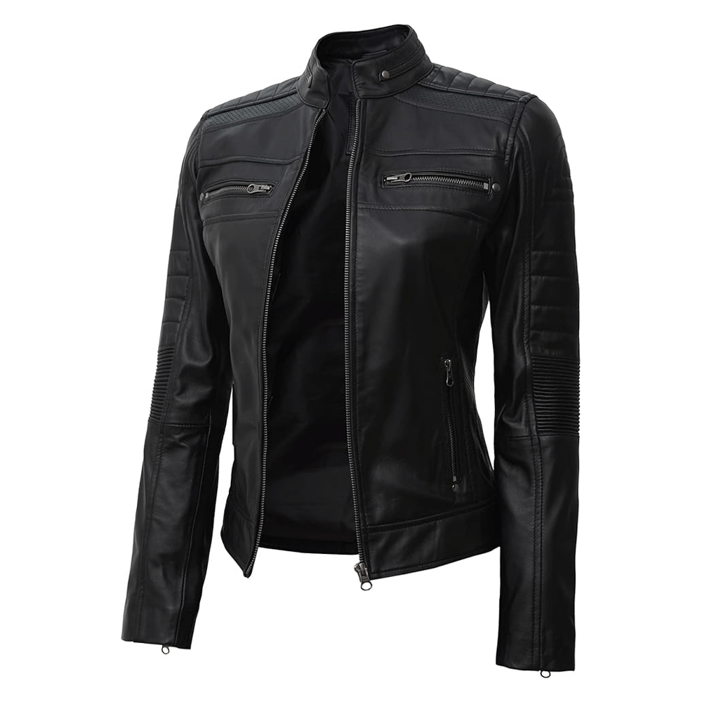 Women leather jacket modern wardrobe essential