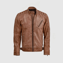 Load image into Gallery viewer, Turbo Leather Motorcycle Jacket
