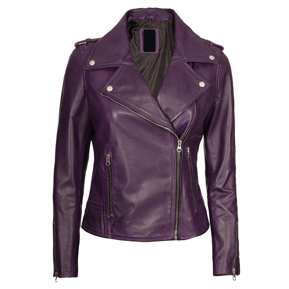 Turbo Ladies Leather Motorcycle Jacket