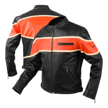 Load image into Gallery viewer, Turbo Leather Motorcycle Jacket
