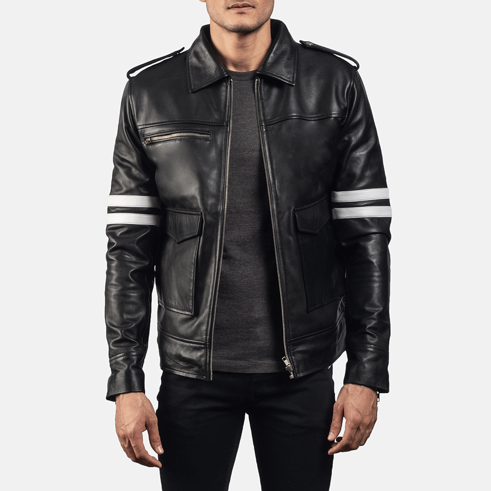 Men leather jacket modern fashion