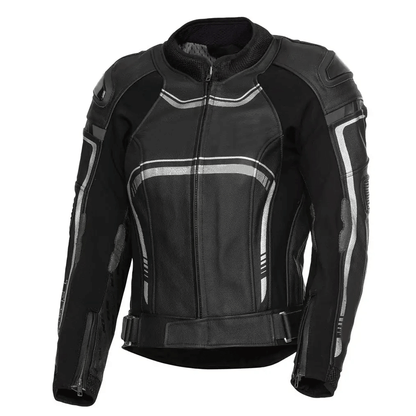 Turbo Men Leather Motorcycle Jacket