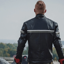 Load image into Gallery viewer, Turbo Men Leather Motorcycle Jacket
