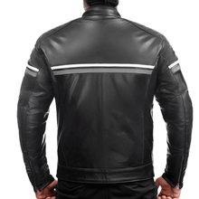 Load image into Gallery viewer, Turbo Men Leather Motorcycle Jacket
