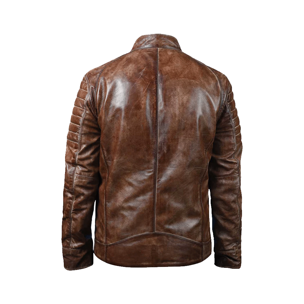 Mens leather jacket premium wear