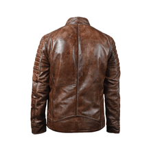 Load image into Gallery viewer, Turbo Leather Motorcycle Jacket
