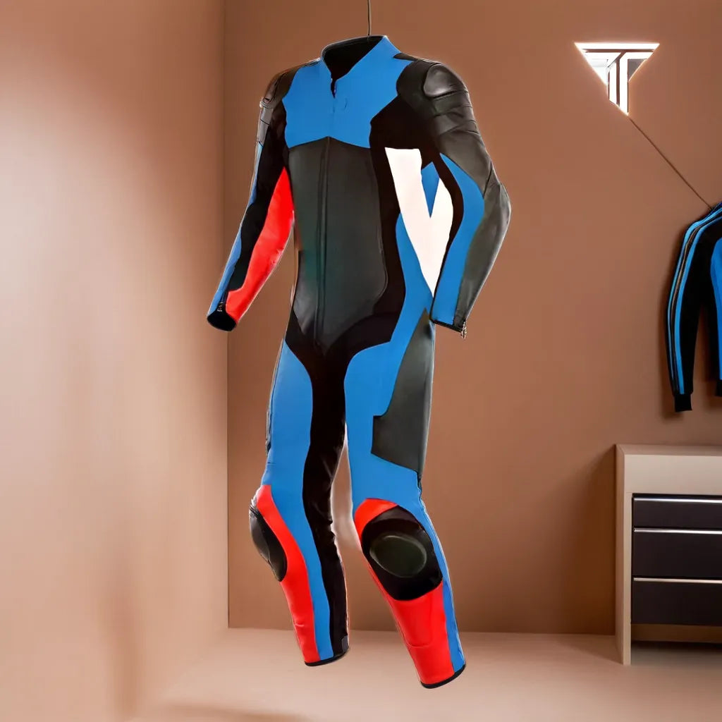 Motorbike Red and blue suit 