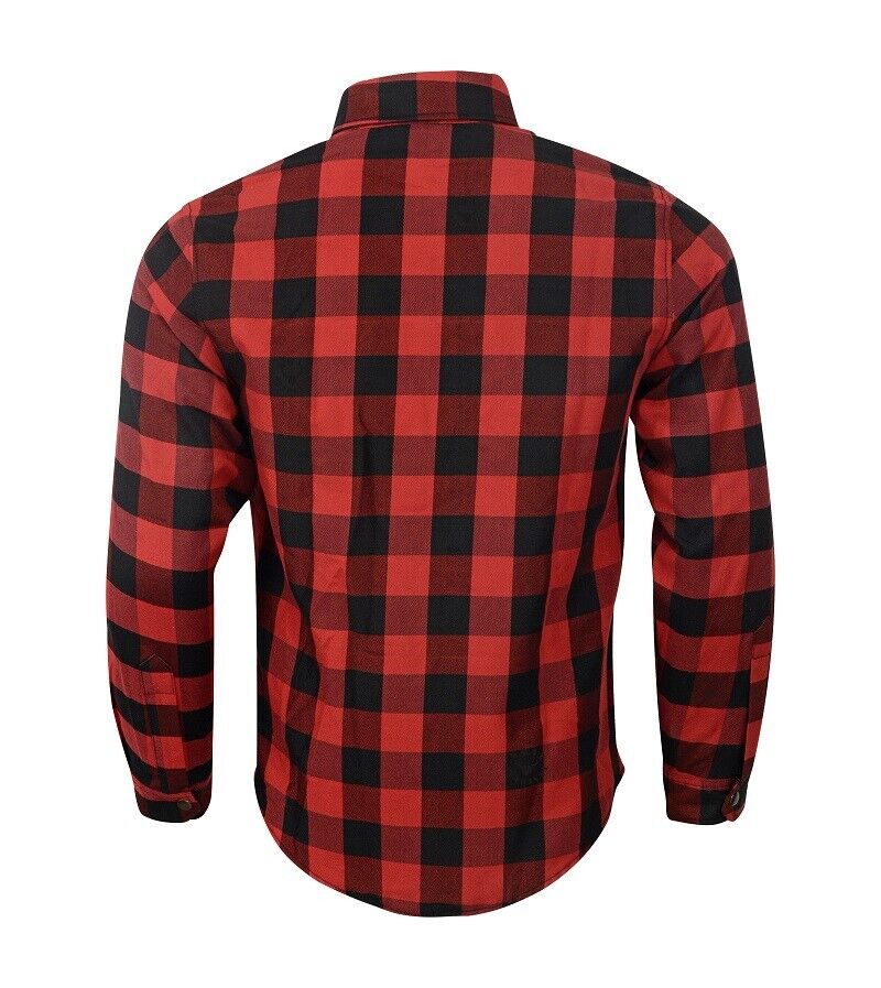 motorcycle checkered shirt back