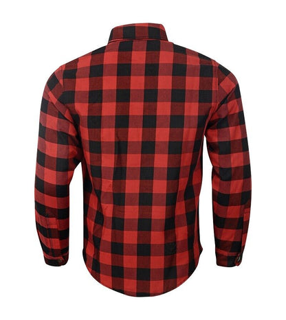 motorcycle checkered shirt back