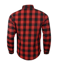 Load image into Gallery viewer, motorcycle checkered shirt back
