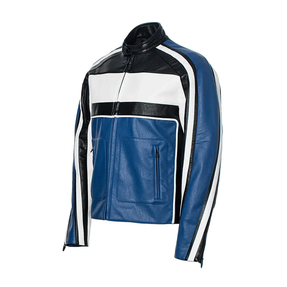 Men leather jacket trendy outfit
