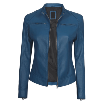 Turbo Ladies Leather Motorcycle Jacket