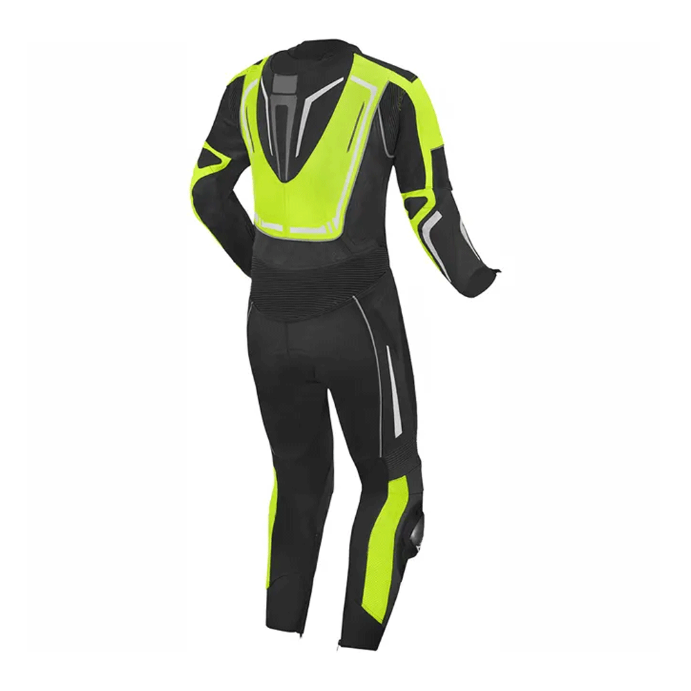 Turbo Black & Green Line Motorcycle Race Suit