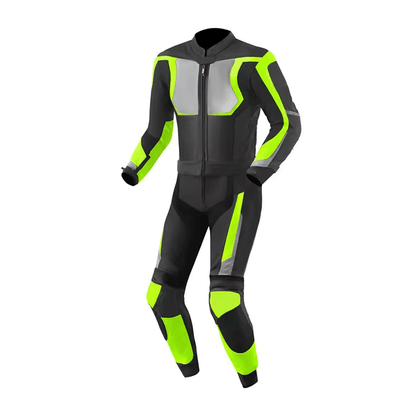 Turbo Green & Black Motorcycle Race Suit