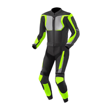 Load image into Gallery viewer, Turbo Green &amp; Black Motorcycle Race Suit
