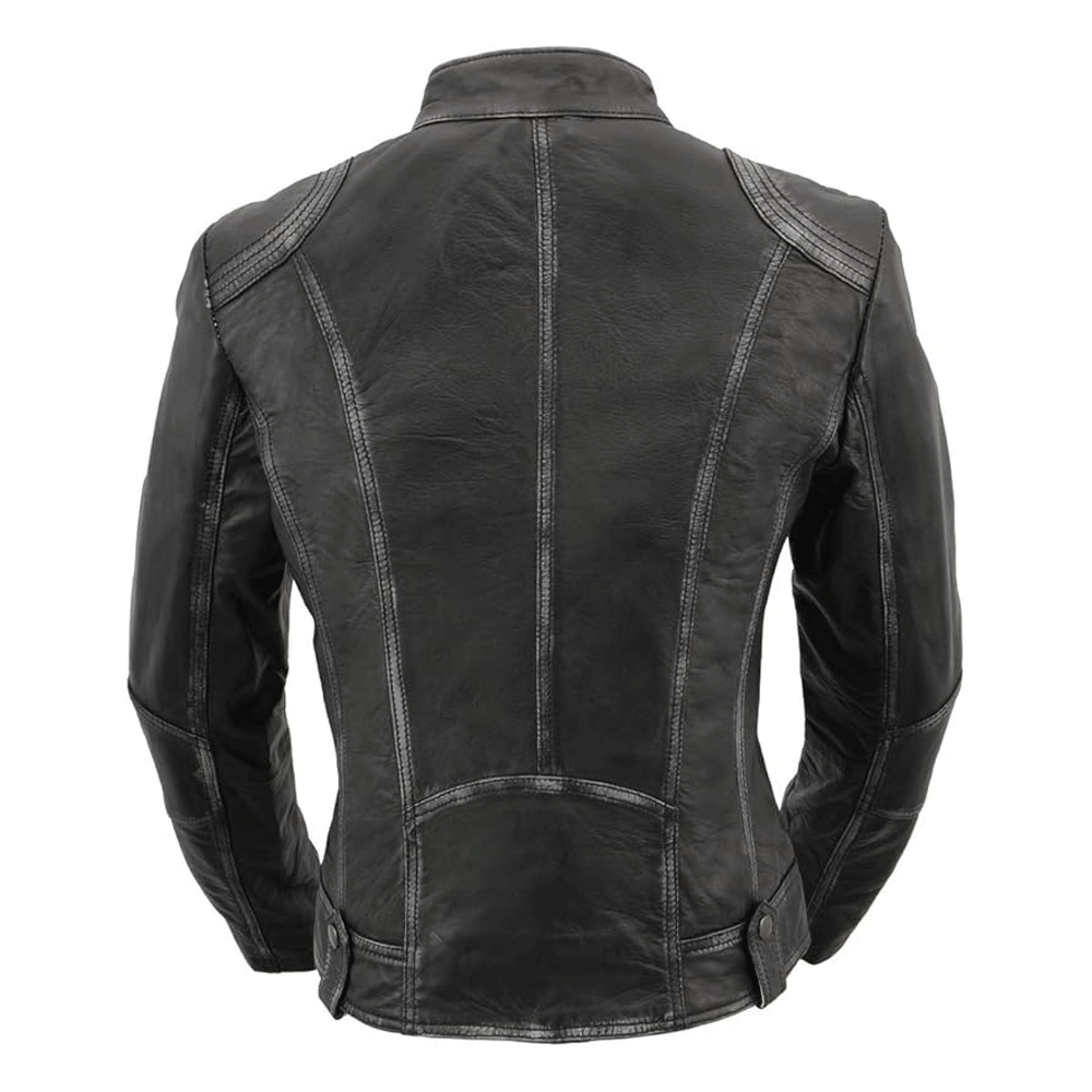 Men leather jacket street ready outfit