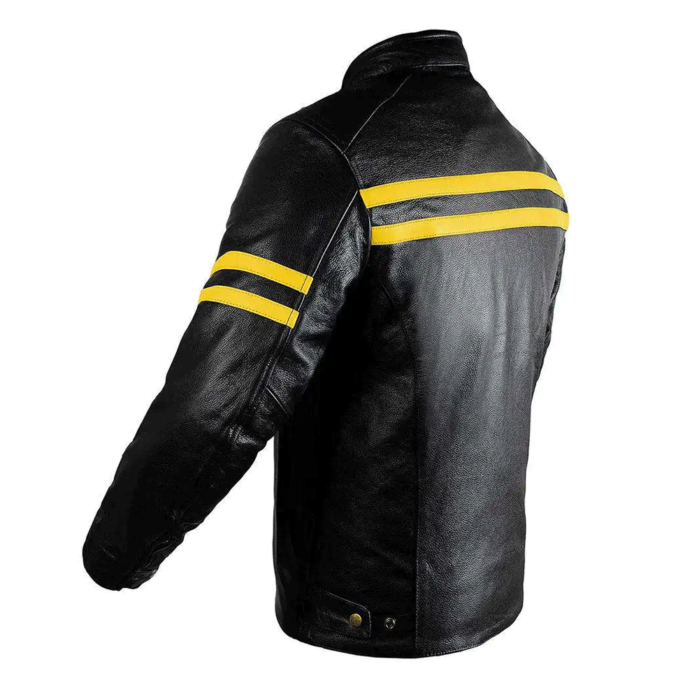 Men leather motorcycle jacket