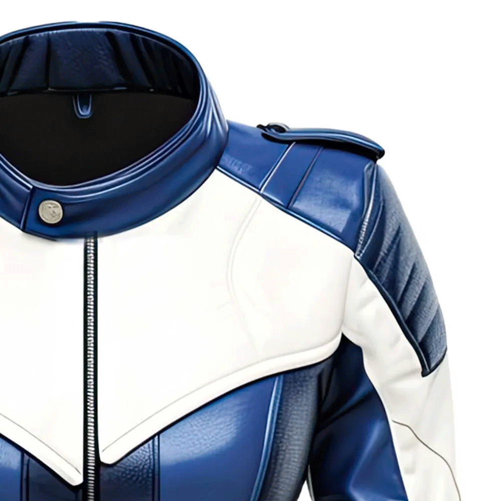 Women leather jacket biker fashion