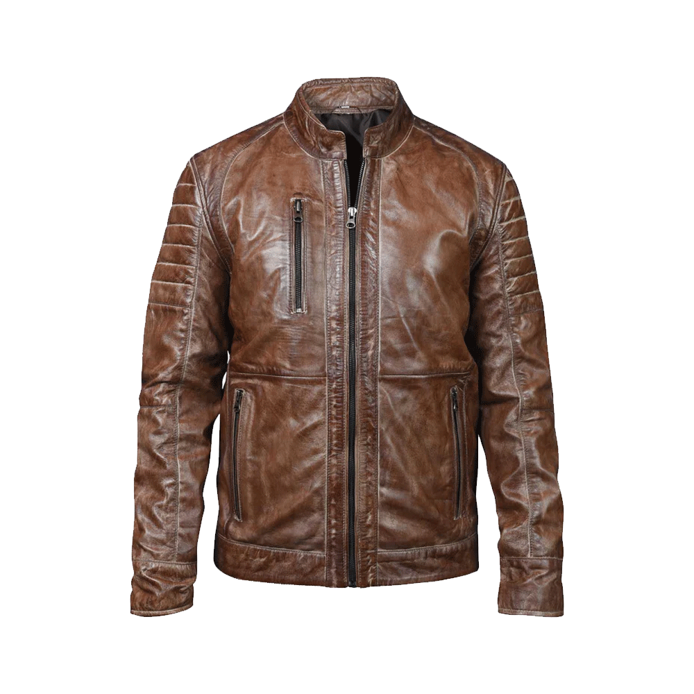 Men leather jacket outerwear