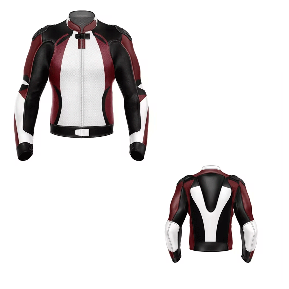 Men leather jacket biker style 