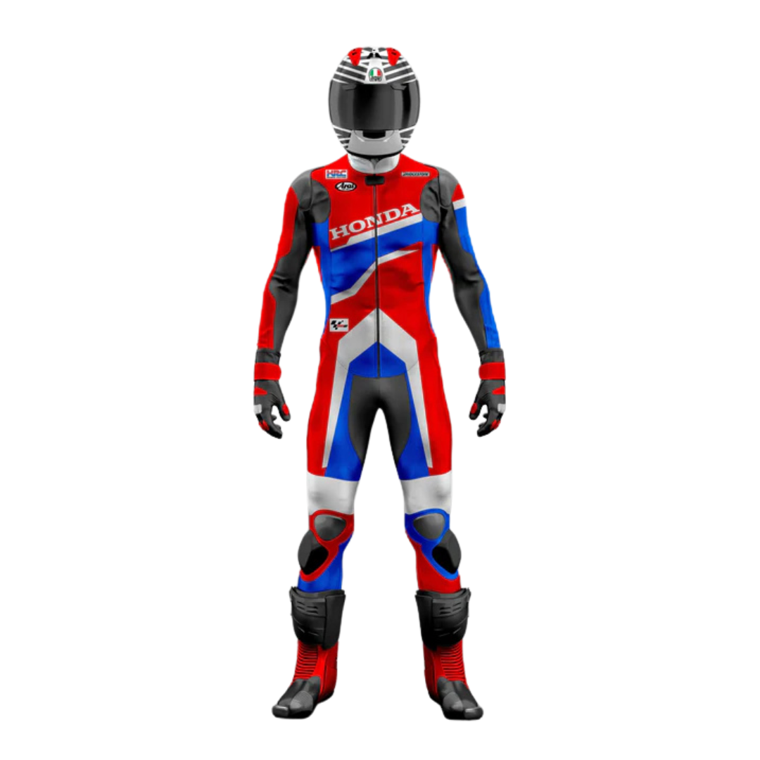 Turbo Honda Motorcycle Leather Racing Suit