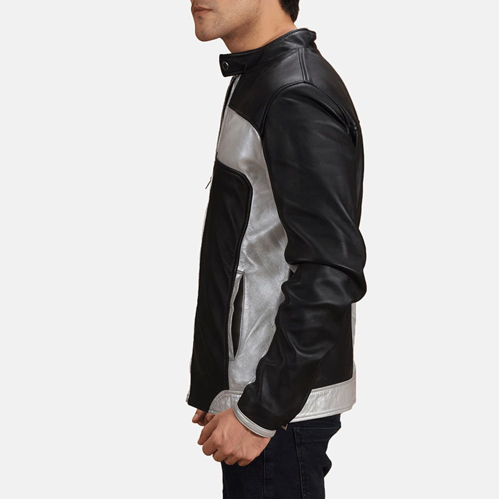 Mens leather jacket modern style